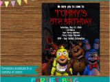 Five Nights at Freddy S Birthday Party Invitations Five Nights Freddy Birthday Party Invitations Personalized