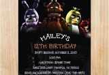 Five Nights at Freddy S Birthday Party Invitations Printable Five Nights at Freddy 39 S Invitation Five Nights