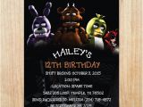 Five Nights at Freddy S Birthday Party Invitations Printable Five Nights at Freddy 39 S Invitation Five Nights