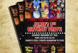 Five Nights at Freddy S Printable Birthday Invitations Five Nights at Freddy 39 S Invitation Fnaf Invitation