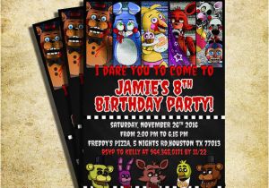 Five Nights at Freddy S Printable Birthday Invitations Five Nights at Freddy 39 S Invitation Fnaf Invitation