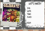 Five Nights at Freddy S Printable Birthday Invitations Five Nights at Freddy 39 S Invitations and Thank You Cards