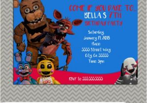 Five Nights at Freddy S Printable Birthday Invitations Five Nights at Freddy 39 S Party Personalized Party