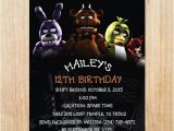 Five Nights at Freddy S Printable Birthday Invitations Printable Five Nights at Freddy 39 S Invitation Five Nights