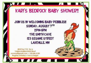 Flintstones Birthday Invitations Flintstones Pebbles Birthday Invite by Grinandgiggles On Etsy