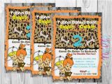 Flintstones Birthday Invitations Flintstones Twin Birthday Invitation Flintstones Pebbles