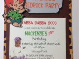 Flintstones Birthday Invitations Pebbles Bam Bam Invitation Flintstone Birthday Party Pebbles