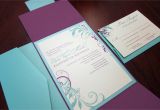 Folded Birthday Invitations Purple Tiffany Blue Birthday Invitation Gate Fold