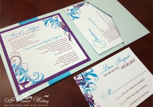 Folded Birthday Invitations Quinceanera Invites Page 2 A Vibrant Wedding