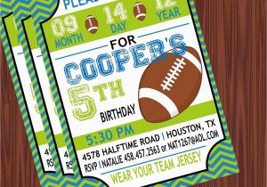 Football Birthday Cards to Print Football Birthday Invitation Templates