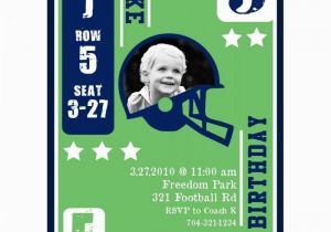 Football Birthday Cards to Print Football Card Birthday Party Printable Invitation