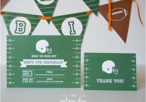 Football Birthday Cards to Print Football Invitation Printed Invitation Printable