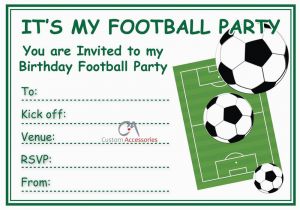 Football Birthday Cards to Print Football Invites Kids Children 39 S Boys Football Birthday