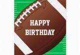 Football Birthday Cards to Print Football Sports Fan Birthday Greeting Card Zazzle