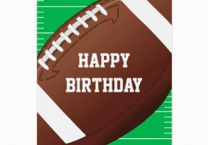 Football Birthday Cards to Print Football Sports Fan Birthday Greeting Card Zazzle