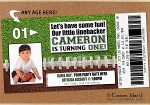 Football First Birthday Invitations Football 1st Birthday Party Sweet Baby James Custom Mae 39 D