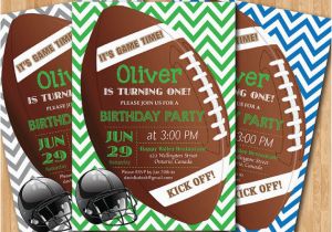 Football First Birthday Invitations Football Birthday Invitation Boy 1st First Birthday Party