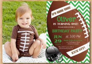 Football First Birthday Invitations Football Birthday Invitation Boy 1st First Birthday Party
