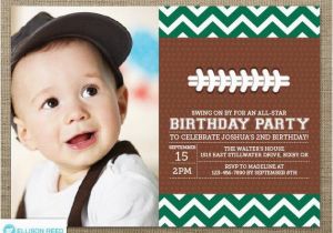 Football First Birthday Invitations Football Invitation First Birthday Invitation Sports