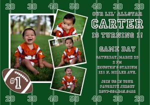 Football First Birthday Invitations Free Printable Football Birthday Invitations