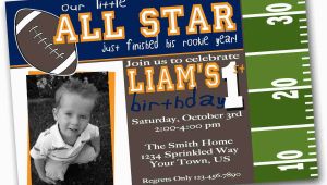 Football First Birthday Invitations Items Similar to Football Birthday Invitation Football