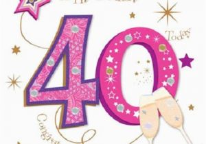 Fortieth Birthday Cards Happy 40th Birthday Greeting Card by Talking Pictures Cards