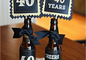 Fortieth Birthday Ideas for Him 40th Birthday Decorations 40th Party Centerpiece Table