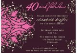 Fortieth Birthday Invitations andromeda Fabulous Pink 40th Birthday Invitations Paperstyle