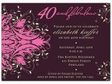 Fortieth Birthday Invitations andromeda Fabulous Pink 40th Birthday Invitations Paperstyle
