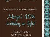 Fortieth Birthday Invitations Invitation 40th Birthday Party Men