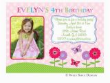 Fourth Birthday Invitation Wording 4th Birthday Invitation Wording A Birthday Cake