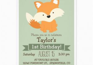 Fox News Birthday Invitation Baby Fox Woodland Animal Kid 39 S Birthday Party 5×7 Paper