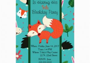 Fox News Birthday Invitation Cute Red Fox Design Children 39 S Birthday Invitation Zazzle
