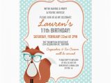 Fox News Birthday Invitation Cutie Cartoon Fox Birthday Party Invitations 5 Quot X 7