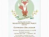 Fox News Birthday Invitation Fox Portrait Floral Kids Birthday Party Invitation Zazzle