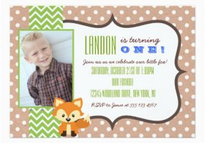 Fox News Birthday Invitation Fox Woodland First Birthday Party Invitation Zazzle