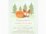 Fox News Birthday Invitation Little Fox Birthday Party Invitation Zazzle