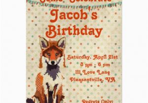 Fox News Birthday Invitation Retro Red Fox Birthday Invitation Zazzle