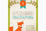 Fox News Birthday Invitation Woodland Fox Birthday Invitation Zazzle