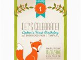 Fox News Birthday Invitation Woodland Fox Birthday Invitation Zazzle