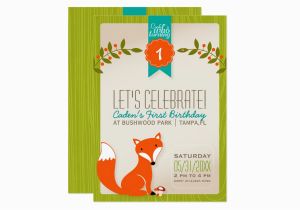 Fox News Birthday Invitation Woodland Fox Birthday Invitation Zazzle