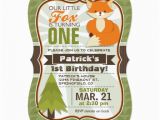 Fox News Birthday Invitation Woodland Fox Birthday Party Invitation Zazzle