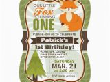 Fox News Birthday Invitation Woodland Fox Birthday Party Invitation Zazzle