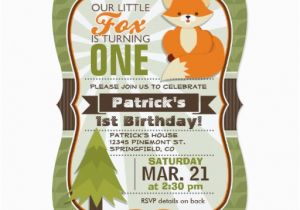 Fox News Birthday Invitation Woodland Fox Birthday Party Invitation Zazzle