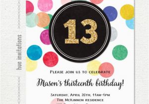 Free 13th Birthday Invitations 13th Birthday Invitations for Girls Printable Rainbow and