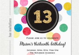 Free 13th Birthday Invitations 13th Birthday Invitations for Girls Printable Rainbow and