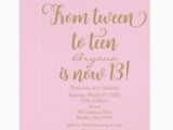 Free 13th Birthday Invitations Girls 13th Birthday Party Pink Gold Invitations Zazzle Com