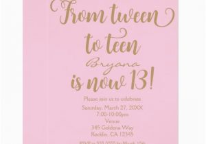 Free 13th Birthday Invitations Girls 13th Birthday Party Pink Gold Invitations Zazzle Com