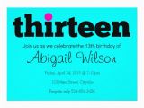 Free 13th Birthday Invitations Thirteen 13th Birthday Party Invitation