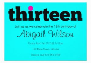Free 13th Birthday Invitations Thirteen 13th Birthday Party Invitation